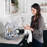 Termichy Baby Bottle Drying Rack Large Vertical Space Saving Gray view 2