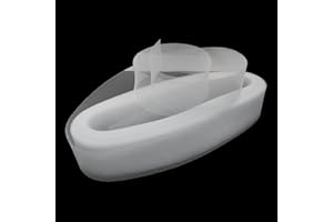 Marvexi 50 Yards White Soft Horsehair Braid, 2Inch Polyester Boning Sewing Wedding Dress, Dance Gowns Dress Shaping Trimming Accessories for Weddings/Dance Events