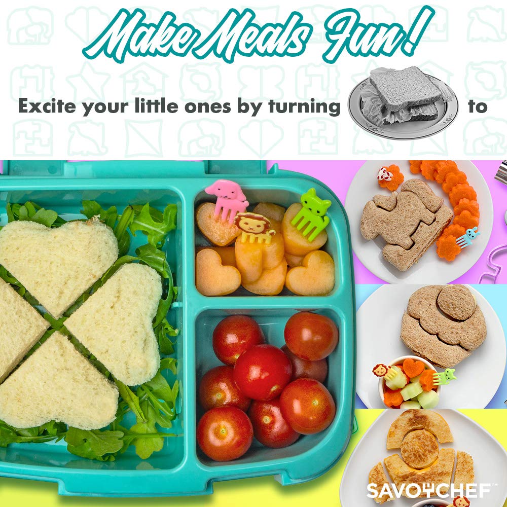 Sandwich Cutters for Kids Great for Toddler Lunch Box and Containers Bento Box Accessories