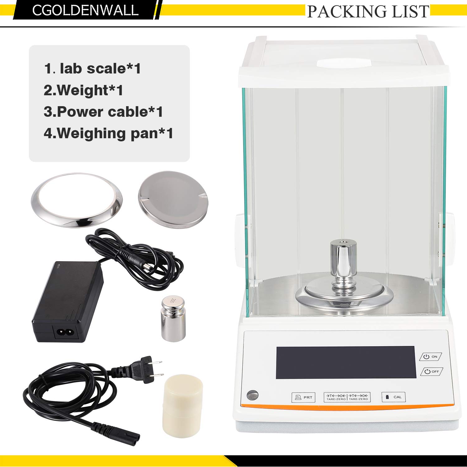 CGOLDENWALL 0.1mg High Precision Analytical Balance 0.0001g Digital Lab ...