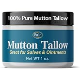 Baar Mutton Tallow, 1 oz | Traditional skin care ingredient, smooth texture, compact jar, multipurpose use