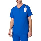 Hanes Mens Scrubs Healthcare Top, Scrub Shirt for Men, Moisture-Wicking & Odor Control, One Pocket