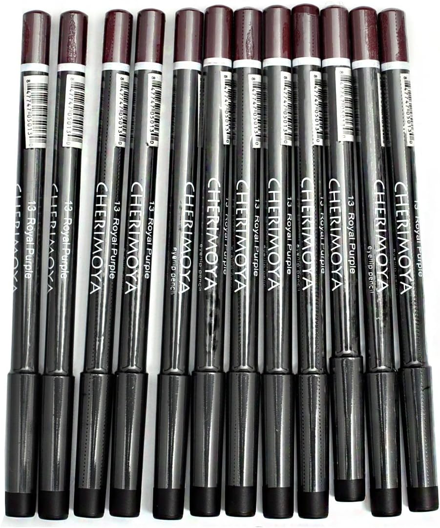 Makeup Cherimoya Eye & Lip Liner Pencil Royal Purple 12 Pieces