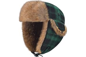 HYHFM Kids Winter Trapper Hat Outdoor Windproof Warm Hat Boys Girls Fleece Lined Ski Cap with Earflap 3T-8T