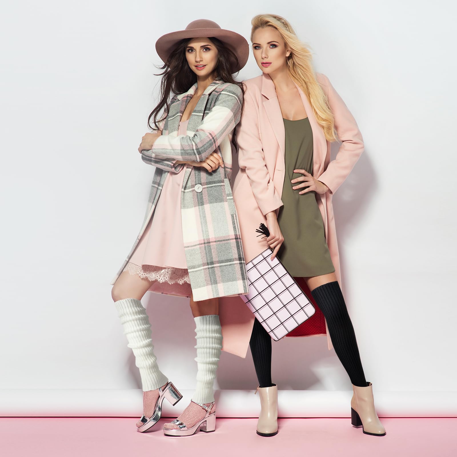 Passionbility Leg Warmers for Women - Leg Warmers 80s Ribbed Knitted Long Socks for Party Sports