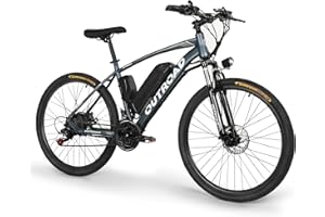 PanAme 26'' Electric Bicycle with 432Wh Battery, 500W Peak Motor, 40 Miles/ 20MPH, 21 Speed Adult Mountain Ebike with 5 Pedal-Assist Levels& LCD Display, Commuting Electric Bike UL2849 Certified