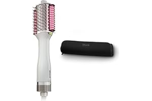 Shark HT212 SmoothStyle Heated Comb + Blow Dryer Brush with Heat Resistant Storage Bag, Dual Mode, for All Hair Types, Silk