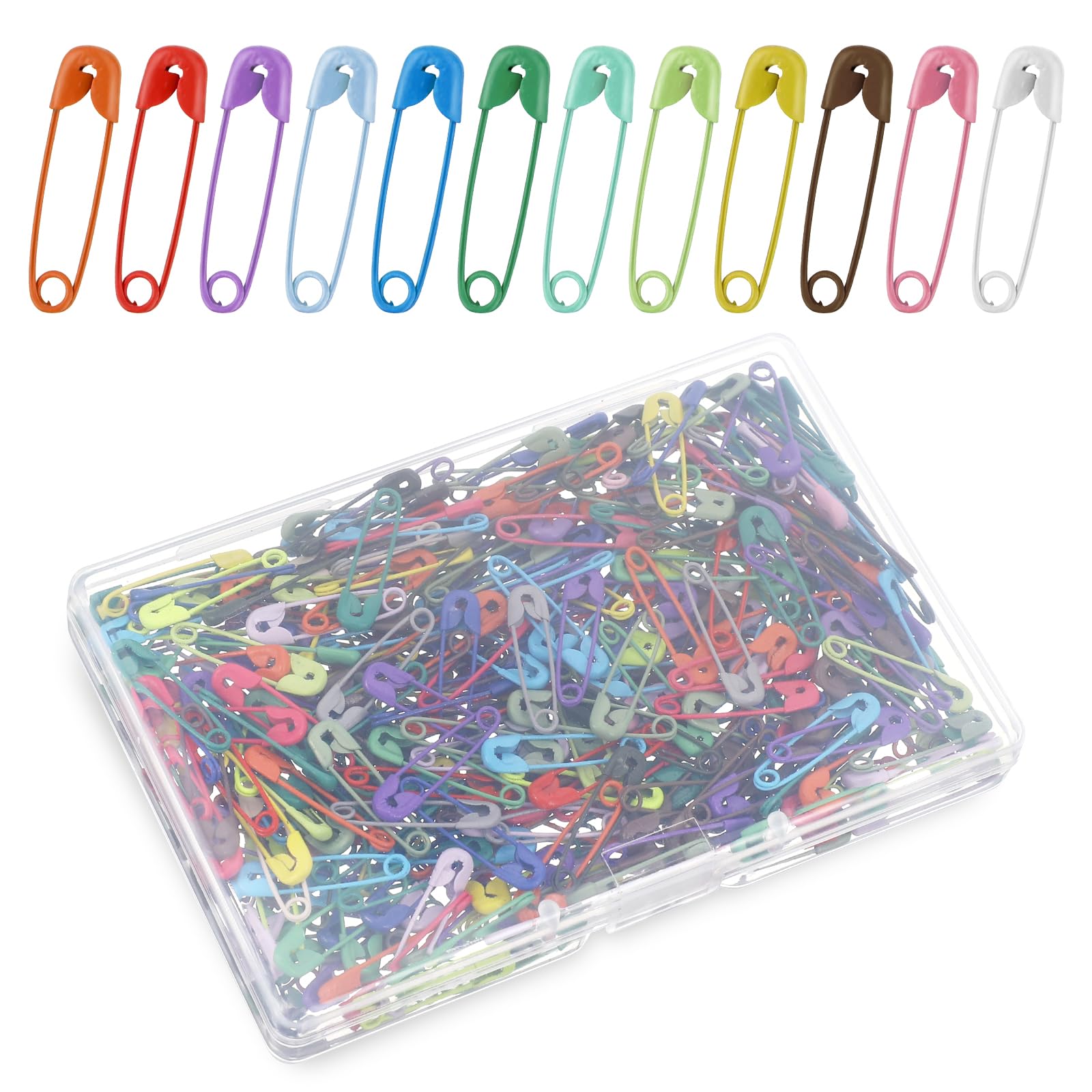 Photo 1 of Ymapinc 350pcs Colorful Safety Pins, 0.75 Inch Small Mini Safety Pin for Clothes Tiny Tags Decorative Kawaii Fasten Clips for Craft Making DIY Diaper Hats Gadget - Stainless Steel