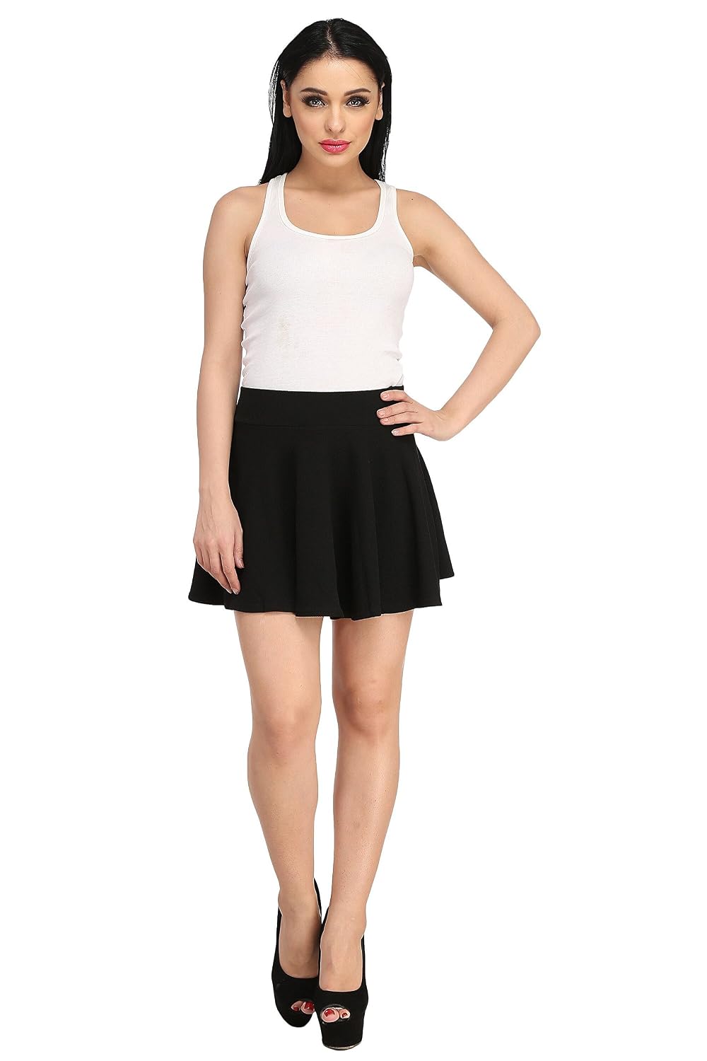 n-gal women's knit skater skirt - nay110