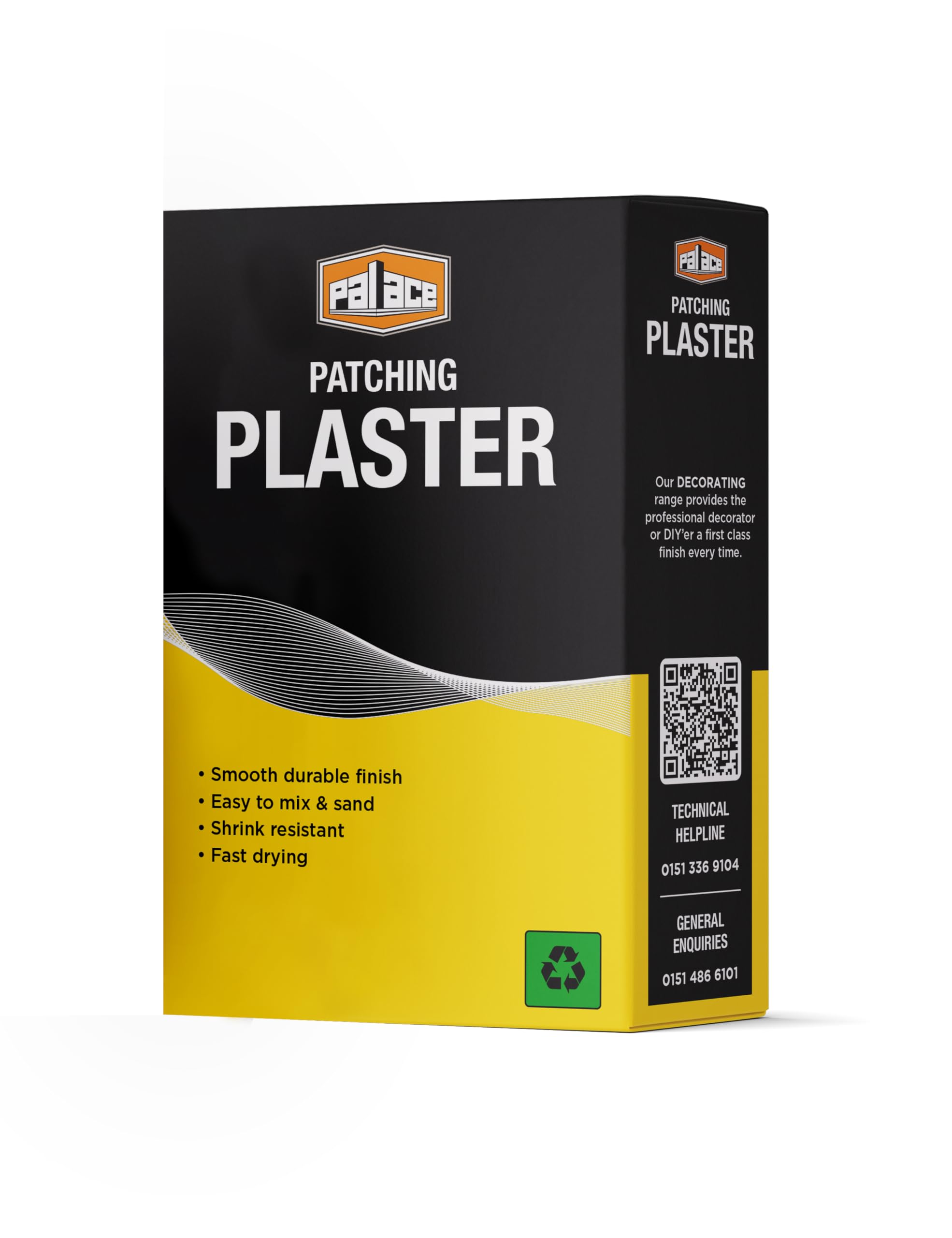 Palace Interior Patching Plaster 1.5KG - Fast Setting, High Strength Repair Compound for Walls, Ceilings & Plaster Surfaces