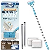 Baseboard Buddy | Lightweight Home Cleaning Essential, Perfect for Baseboards, Moldings & Walls, Glide & Wipe Trapping & Lock