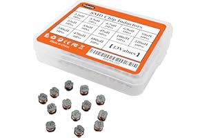 Yetaida 130pcs 13 Values Inductor Kit 2.2UH-680UH, SMD Power Inductor Assortment Kit, CD54 Wire Wound Chip Chip Inductors, 2.2UH 3.3UH 4.7UH 6.8UH 10UH 22UH 33UH 47UH 100UH 220UH 330UH 470UH 680UH