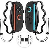 FANPL 2 Pack Fitness Boxing Hand Grips for Nintendo Switch 2 JoyCon, Comfortable Ergonomic Fit Boxing Clasp Accessories Handle for Adults and Children, Enhance Gaming Experience (Black-Black)