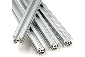 APRAGAZ 4 PCS 23.6Inch T Slot 2020 Aluminum Extrusion European Standard Silver 600mmExtruded Aluminum Anodized Linear Rail High Strength Guide Frame for 3D Printer Parts and CNC DIY Workbench