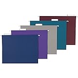 Amazon Basics Hanging Folders, Letter Size, Jewel-Tone Colors (Assorted), 25-Pack