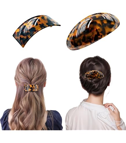 Amazon.com : 3 PCS Acetate Hair Barrette,Large Vintage Hair  display picture 1