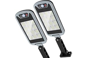 OKPRO Solar Outdoor Lights - 6500K Solar Lights for Outside Motion Sensor with Remote Control, Dusk to Dawn Solar Powered Security Light, IP66 Waterproof Solar Flood Light with 3 Modes (2 Packs)