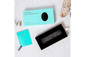 NAOWELLNESS NAO Wellness Stainless Steel Ear Seeds - Auriculotherapy Seeds Self-Care Acupressure Beads with 40+ Solutions – 20 Ear Seeds Acupuncture Kit – Suitable for Adults and Kids of Any Age