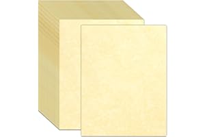 NUFIWRA 100 Sheets Old Age Parchment Paper, 8.5 x 11 Inch Vintage Printing/Writing Papers, Perfect for Christmas Stationery, Invitations, Awards