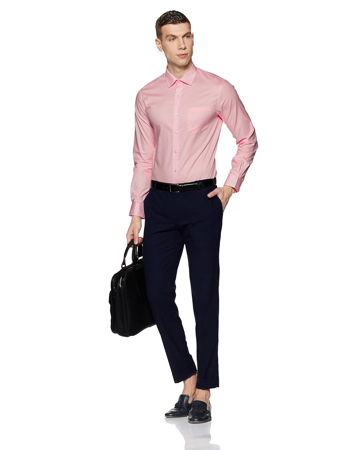 arrow men's solid slim fit formal shirt