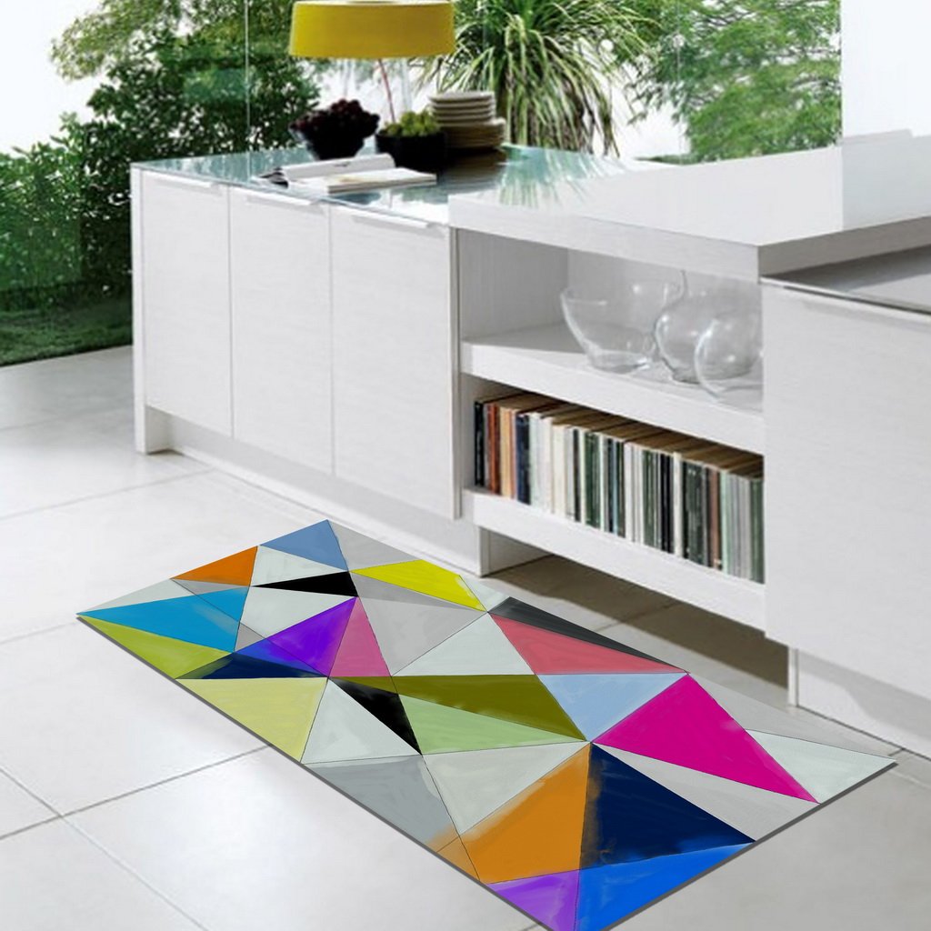 Vilber Great Chef Kandinsky Carpet, Vinyl, Multicolour, 50 x 120 x 0.2 cm
