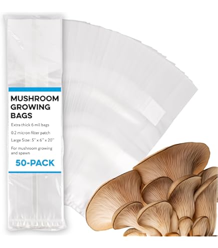 Indoor Mushroom Farming 50 Extra Thick Mushroom - 8x5x20 Inch