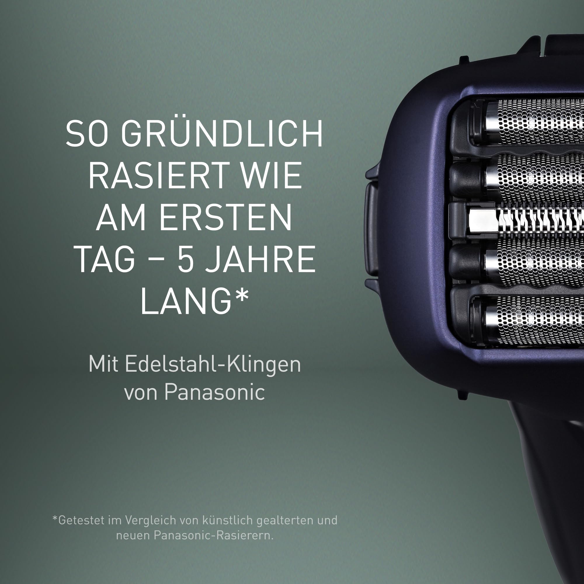 Panasonic Series 800 ES-LV67 Elektrischer Nass- & Trockenrasierer, 5-fach-Scherkopf Mit Linearmotor Und Bartsensor Technologie, Inklusive Pop-up Trimmer Und 16D-Multi-Flex-Kopf, Navy Blau 2