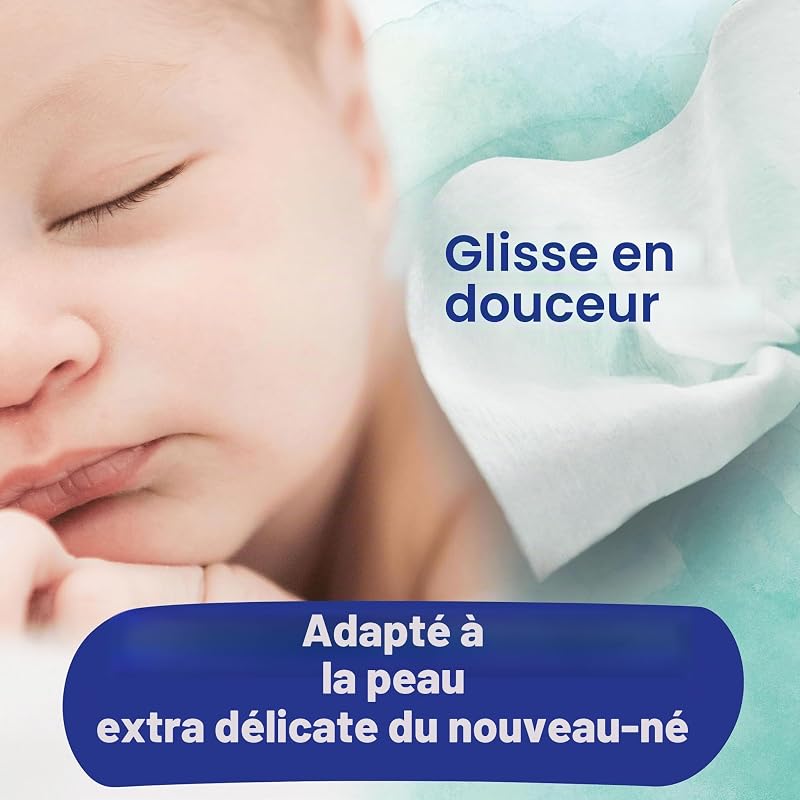 Lingettes Pure Aqua pour bébé, 99% eau, 100% fibres d'origine végétale, 864 Lingettes, 18 paquets (18 x 48)