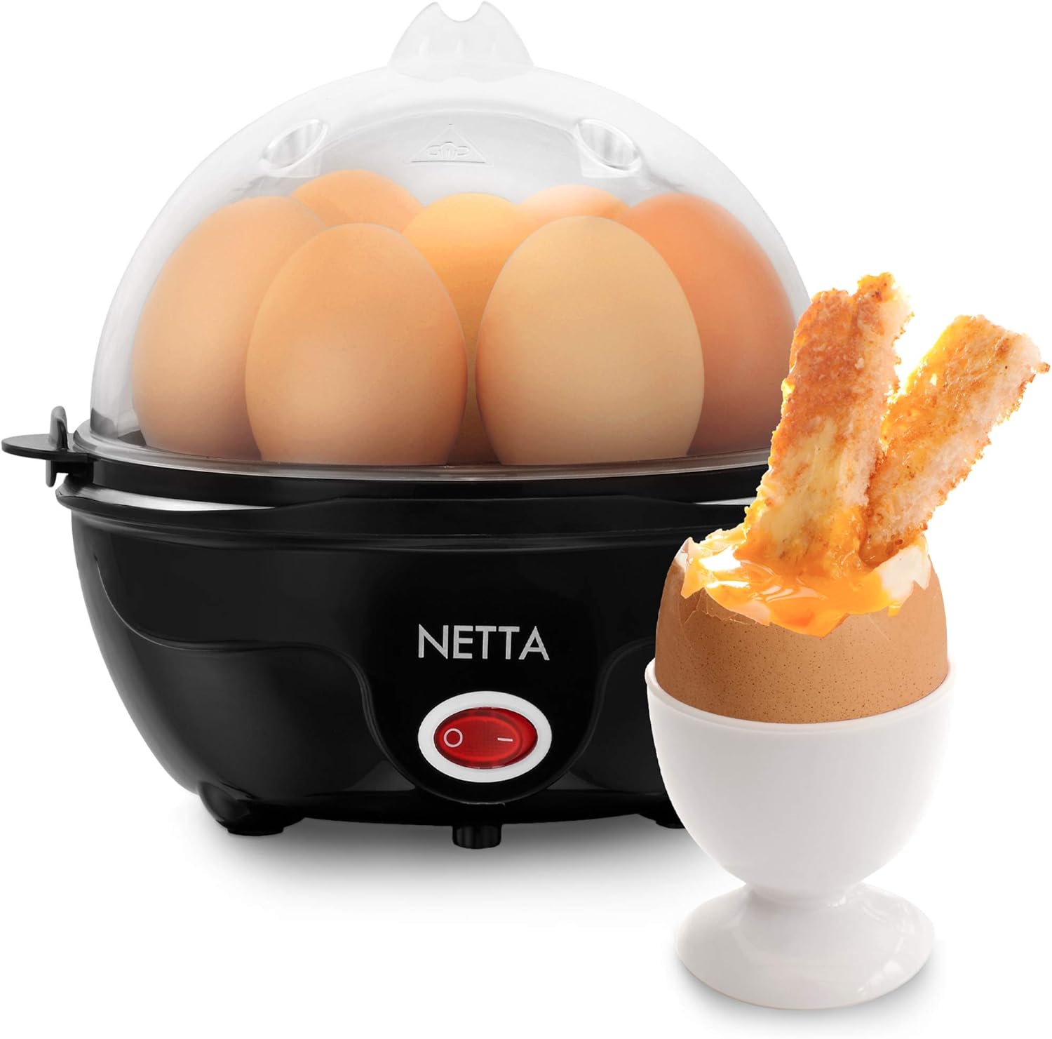 NETTA Electric Egg Boiler Poacher Cooker7 Eggs/Water Measuring Cup and