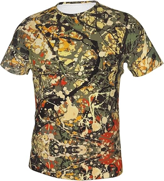 TONGHUJ Jackson Pollock Men's TShirt Short Sleeve Crewneck TShirt