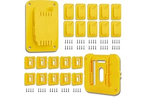 [ 20 Pack ] Power Tool & Battery Holder for Dewalt | Heavy Duty Mounts, Secure Storage, Compact Tool Storage Solution for Gar