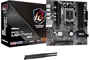 ASRock B650M PG Lightning WiFi 6E AMD Ryzen 9000/8000/7000 Series Socket AM5 B650 DDR5 up to 7200+ (OC) MHz 256 GB SATA3 6.0 