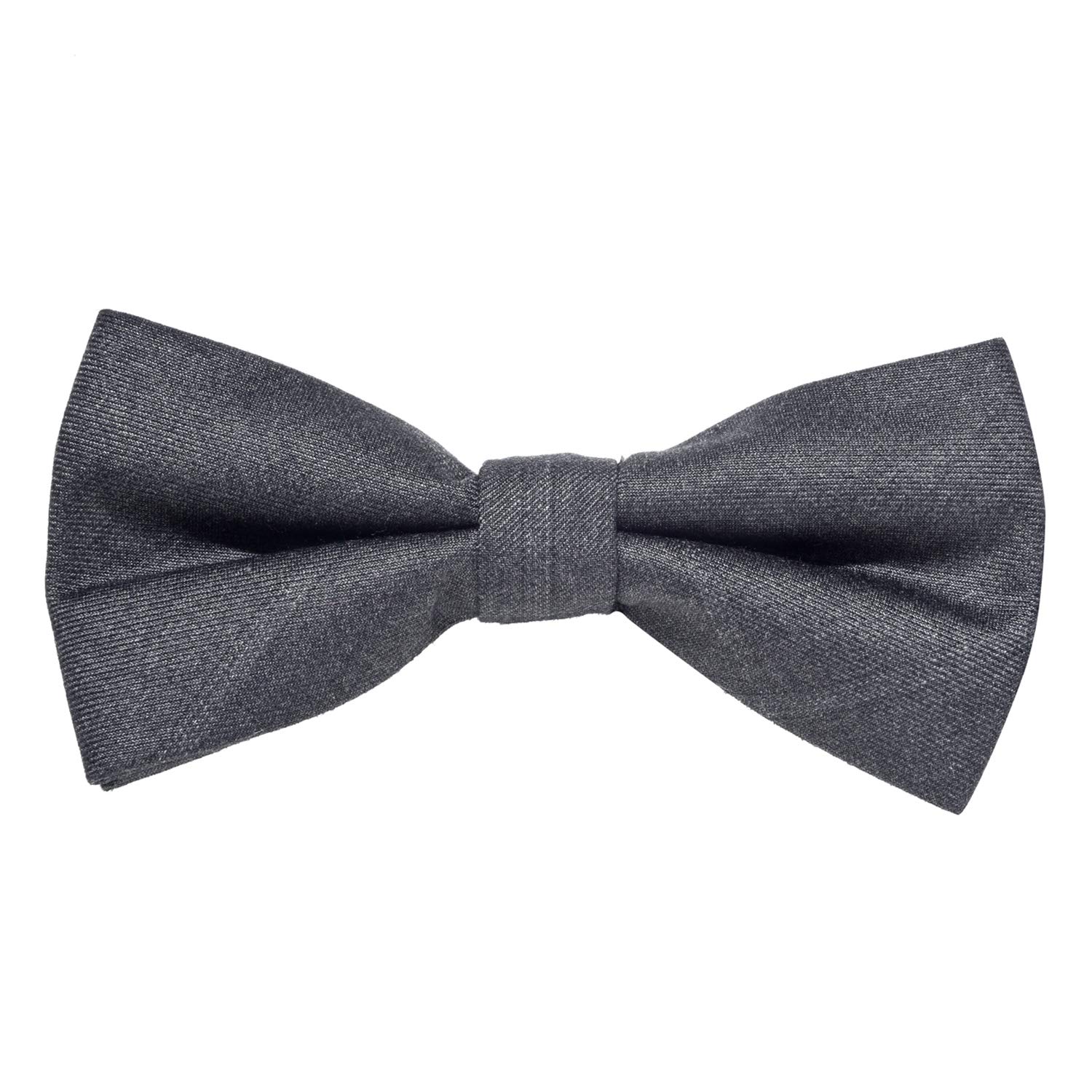 MASADA corduroy bow tie dark grey plaid - men's accessory in vintage look, continuously adjustable, handmade with hook closure - 12 x 6 cm