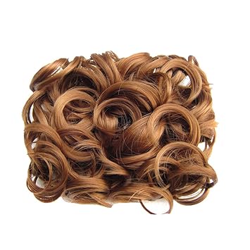 Prettywit Hair Bun Extension Short Messy Curly Easy Stretch Hair