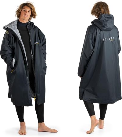 Osprey Changing Robe for Kids and Adults Waterproof Hooded Black