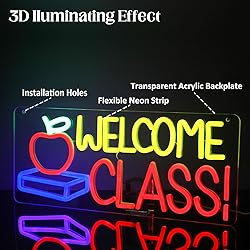Welcome Class Neon Sign Student Classroom Neon