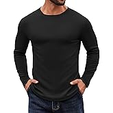 COOFANDY Crewneck Sweaters for Men Slim Fit Long Sleeve Pullover Sweater Ribbed Knitted Lightweight Tops