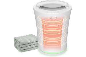 Lagute Towel Warmer for Bathroom, 3-Level Timer, Warning Alarm & RGB Light, Auto Shut-Off, 20L Heating Bucket for Bathrobe, Blanket, Ideal for Gifts, White