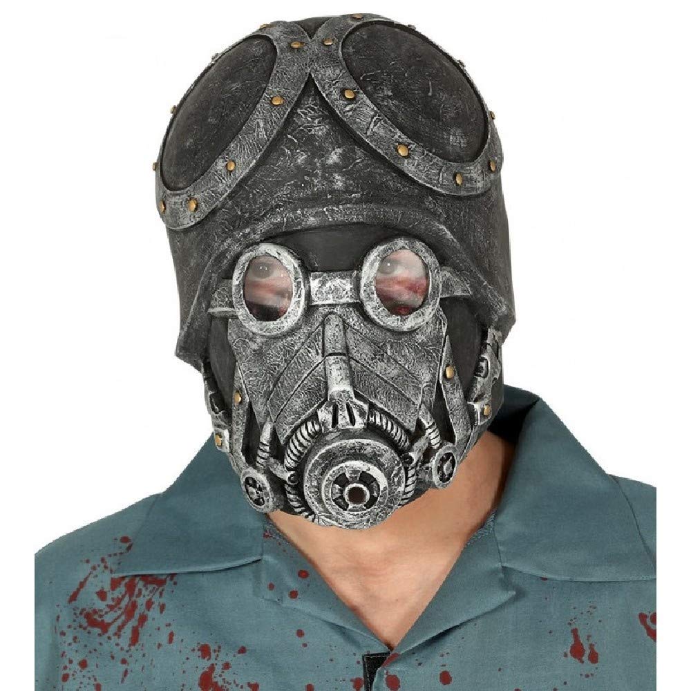 Guirca - Mask Soldier Revelation Steampunk Halloween Fantasy Science Fiction, Grey, 2863