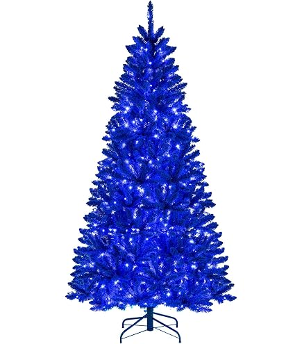 fti リアルツリー青 Amazon.com: Puleo International Pre-Lit 6.5' Artificial Christmas