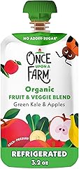 Once Upon A Farm, Organic Green Kale & Apples Pouch, 3.2 Ounce