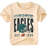 GLIGLITTR Toddler Girl Boy Football Shirt Sundays are for The Birds Game Day Outfit Kids Football Season Sports Fans Tee Tops