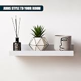 GEEZY White Floating Shelves Set of 2 30x10x5cm Modern Seamless Wall Mounts view 8