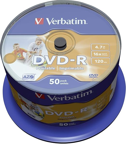 DVDR 16X bulk, 4.7GB Wide ink"print. Non ID Brand, 50 Pack Buy DVDR