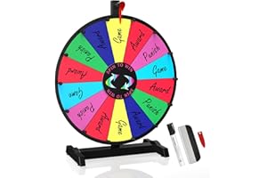 Facilife 18 Inch Prize Wheel Spinner with Stand, 14 Slots Color Spinning Wheel for Prizes, Fortune Wheel Spinner for Trade Shows, Carnivals, Home Games