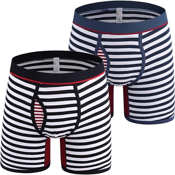 Amazon Wohthops ロングボクサーパンツ メンズ ボクサーブリーフ 前開き アンダーウェア 通気 吸汗 コットン 2枚組 4枚組 オールシーズン ボクサー 通販