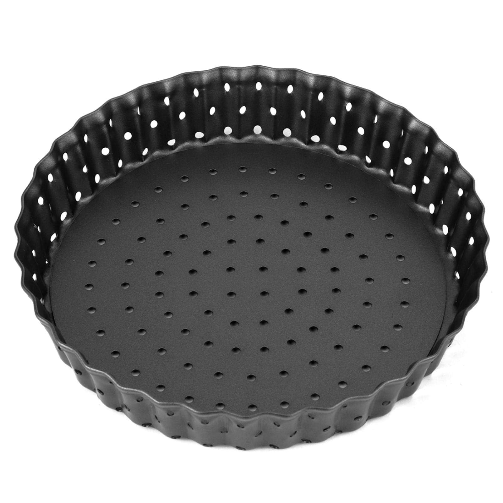 Agatige Carbon Steel Pizza Pans with Holes, 14cm/5.5Inch Baking Tray Round Nonstick Perforated Pizza Baking Set with Holes and Removable Bottom for Home Kitchen Oven Baking