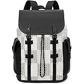 KingTo Laptop Backpack for Men Luxury Anti-Theft Travel Backpack Casual Business Waterproofing Computer Bag (B-White)