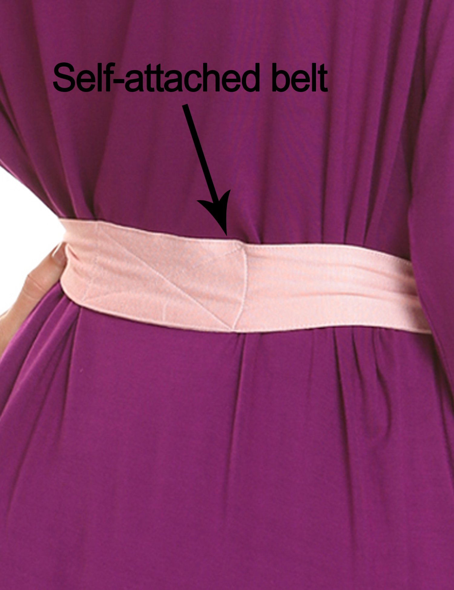 Ekouaer Womens Cotton Robe Long Sleeve Kimono Spa Bathrobes(Purple S)