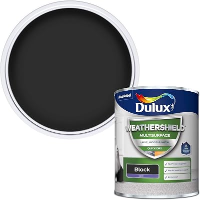 Dulux Weathershield Quick Dry Multi Surface Satin Black 750ml